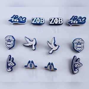 Zeta Phi Beta Sorority Croc Charms
